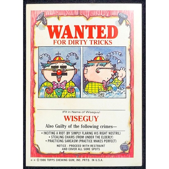 1986 TOPPS GARBAGE PAIL KIDS DUNCAN PUMPKING SERIES‎ 4 TRADING CARD - Picture 2 of 2